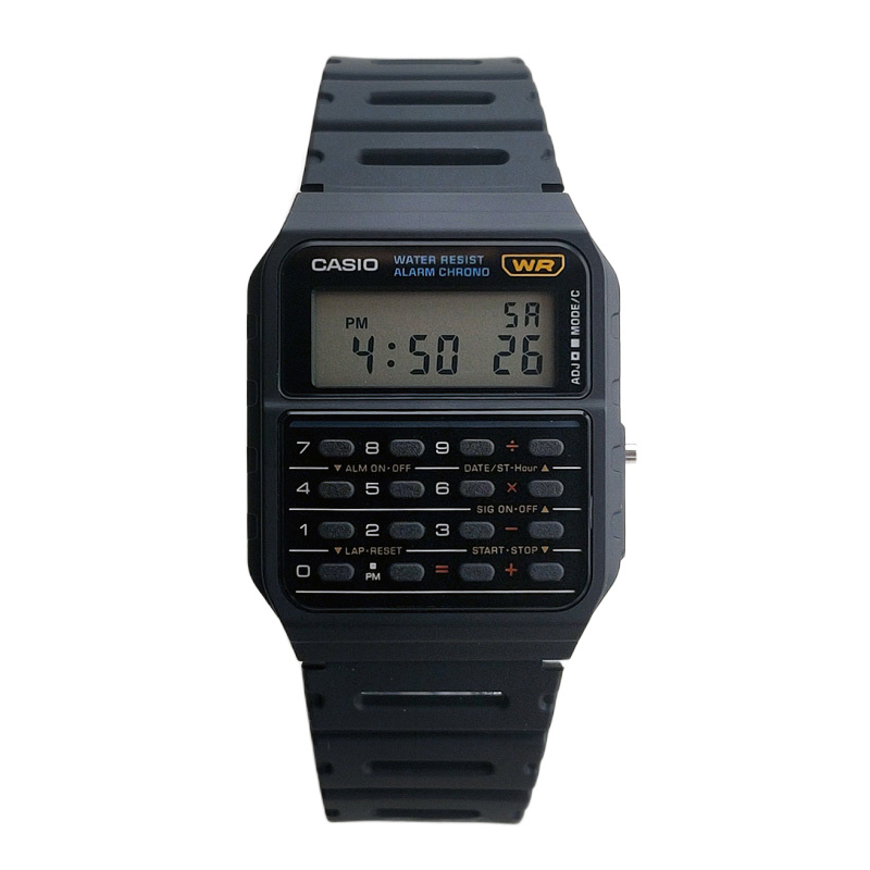 卡西欧手表CASIO CA-53W-1Z绝命毒师老白同款复古计算器防水表