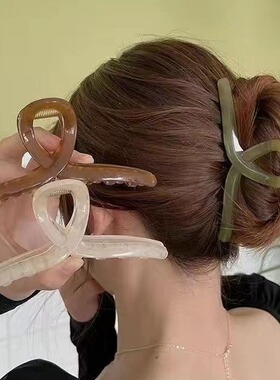 抓夹女大号鲨鱼夹高级感后脑发夹