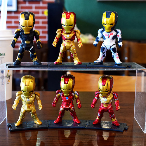 Q版复仇者联盟手办全套模型摆件钢铁蜘蛛侠美队绿巨人偶儿童玩具 - 图2