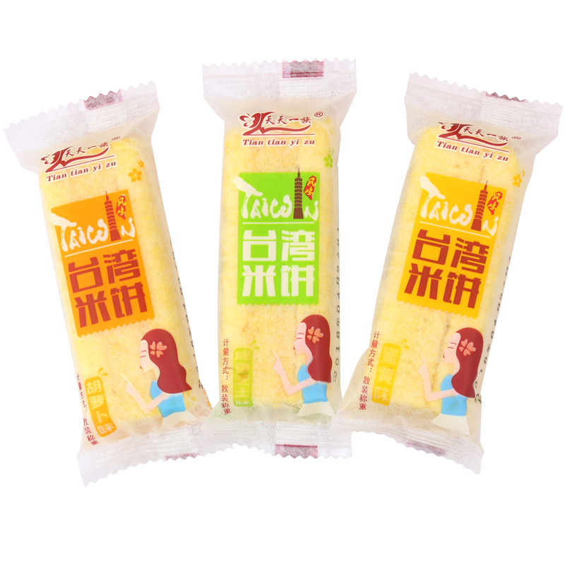 天天一族台湾风味350g整箱休闲饼干 天天一族膨化食品