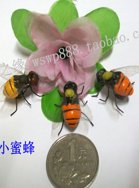 黄蜂蜜蜂 高仿真粘土昆虫磁性冰箱贴动物玩偶昆虫道具模型教具
