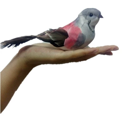 Большая птица Большой симуляционный птица Трехмерные пены -пера и птицы сад зеленые растения зеленые цветы бонсай декоративные птицы пейзаж