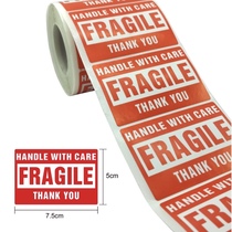500 Sticker in English Fragile Stickers Handle Caution Caution Packaging Transport Adhesive Stickers Warning Labels