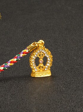 藏式金刚杵五彩绳包包挂件吊坠