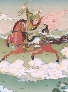 格萨尔王装饰画藏式唐卡