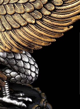 黄铜大鹏金翅鸟佛像摆件供护法