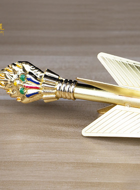 尼泊尔款锡杖摆件西藏特色用品