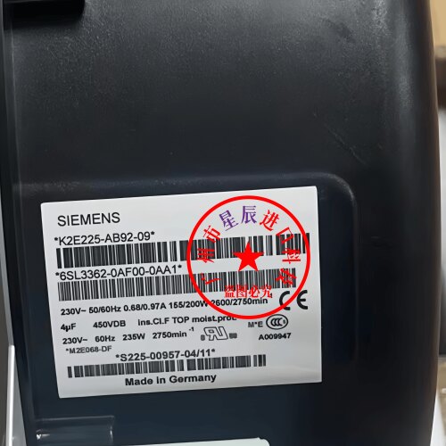 6SL3362-0AF00-0AA1 K2E225-AB92-09*风机 - 图0