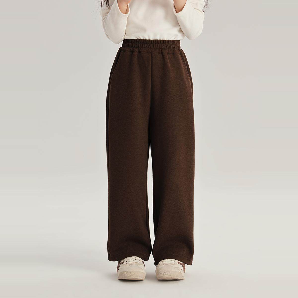 布丁哈鲁秋装儿童裤子2026秋冬季新款女童休闲加绒加厚直筒长裤,淘宝优惠券,粉丝福利购,淘宝优惠卷