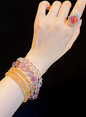 【高品质仙女超】天然超七水晶手链水晶里的全能战士10-11mm