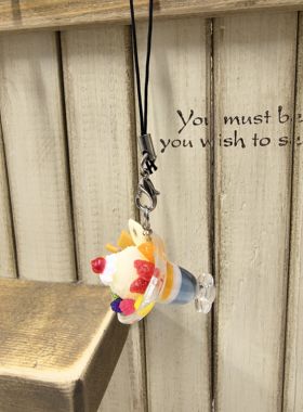 日本手作合集-食玩系列，水果杯挂饰手机链，国现