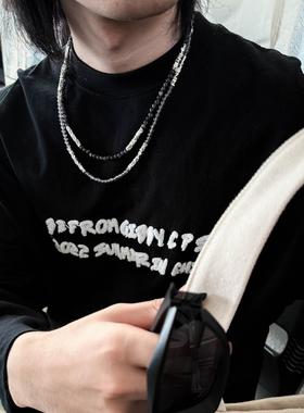 碎银子马来玉圆珠链穿搭男女项链