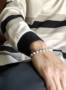 saz气质简约百搭款嘻哈珍珠手链