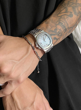 saz菱形瓜子简约冷淡手链男