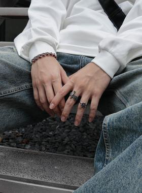 美式复古仙鹤大雁钛钢男女戒指