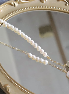 巴洛克淡水珍珠不对称复古个性