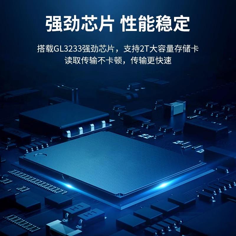 SSK飚王SCRM403多功能读卡器USB2.0三合一CF卡SD卡TF黑色稳定传输 - 图0
