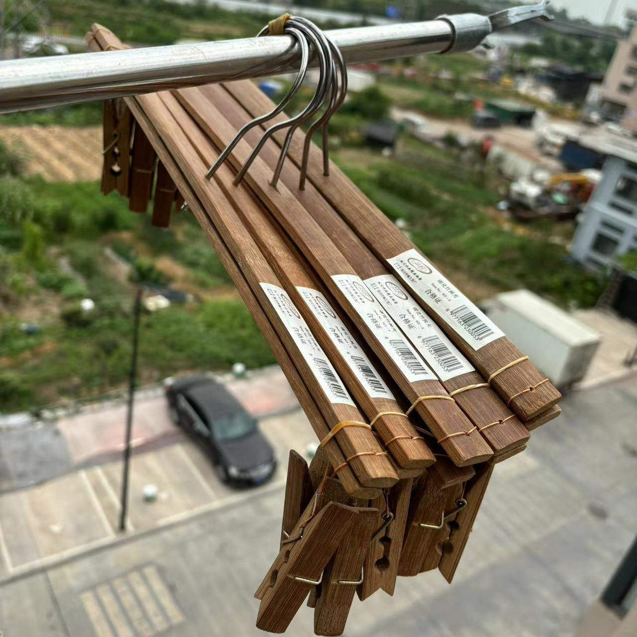 家用大号碳化竹裤架加厚夹子防虫防霉衣架床单晾晒折叠十字竹晒架,淘宝优惠券,粉丝福利购,淘宝优惠卷