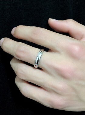 钛钢不褪色情侣对戒光圈食指环