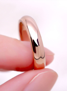 简约光面钛钢不掉色对戒