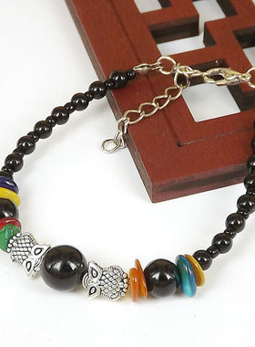 欧美风复古串珠合金手链