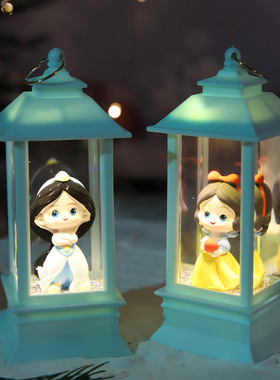 发光水晶灯摆件桌面装饰品圣诞老人创意礼品送男女情侣平安夜礼物