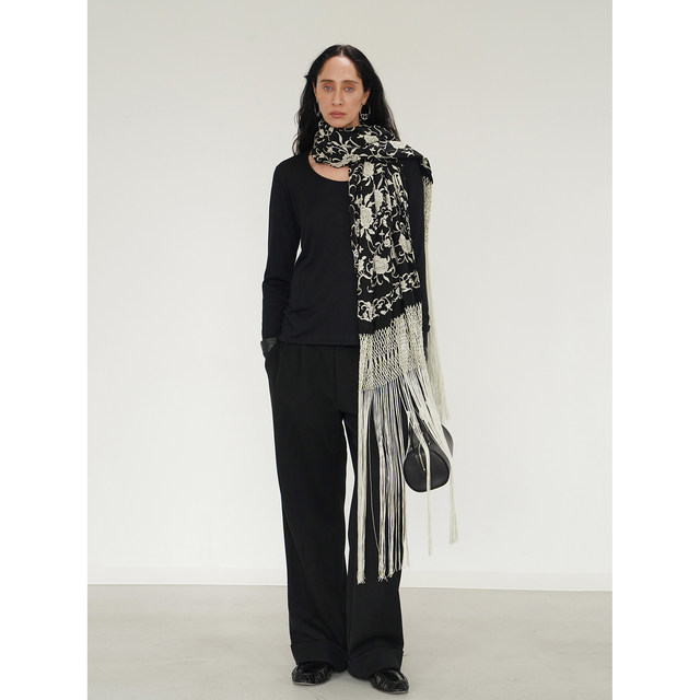 ABow2025 handmade ເຊືອກ tassel scarf dress