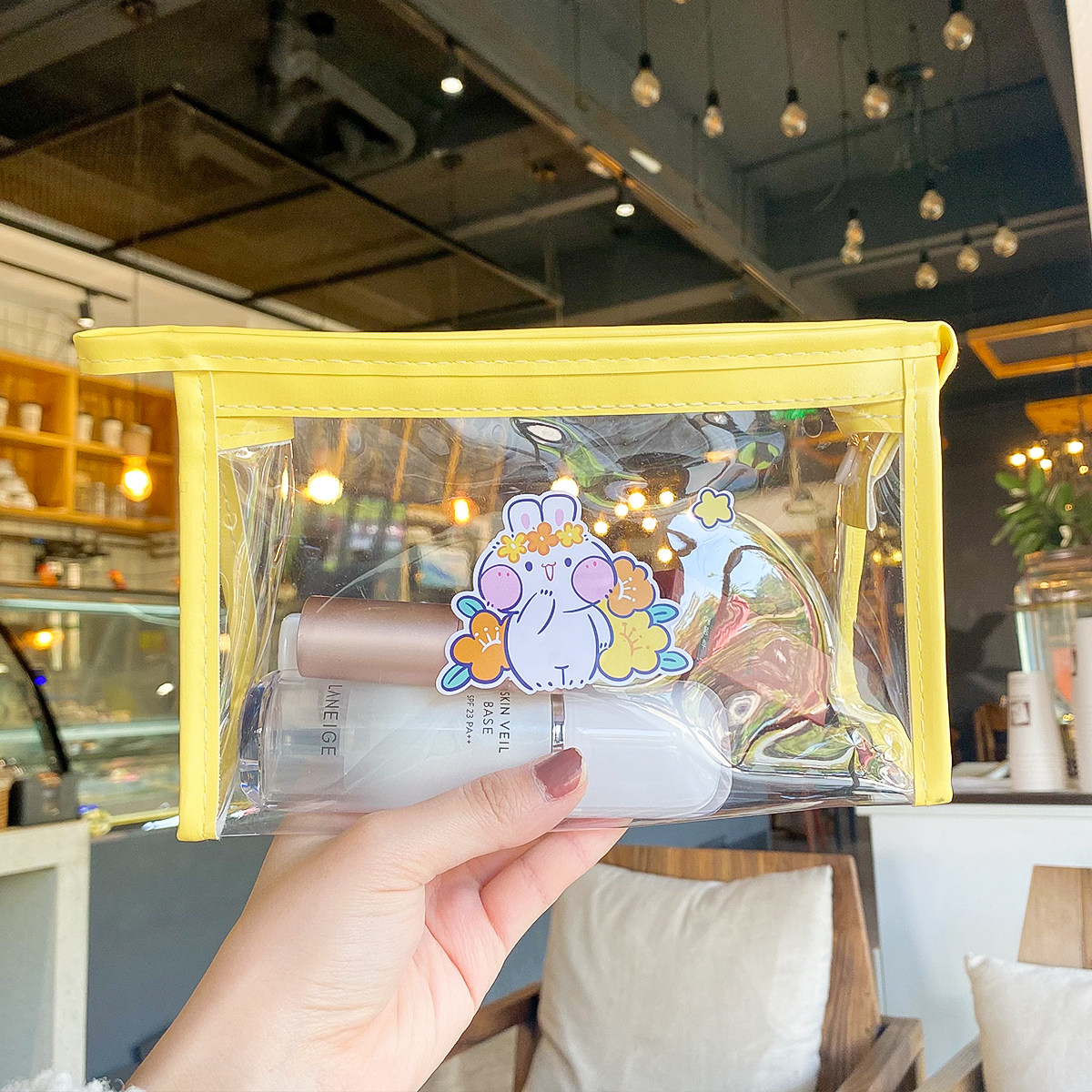 日系笔袋女孩ins大容量透明化妆包小众初中小学生文具收纳铅笔盒,淘宝优惠券,粉丝福利购,淘宝优惠卷