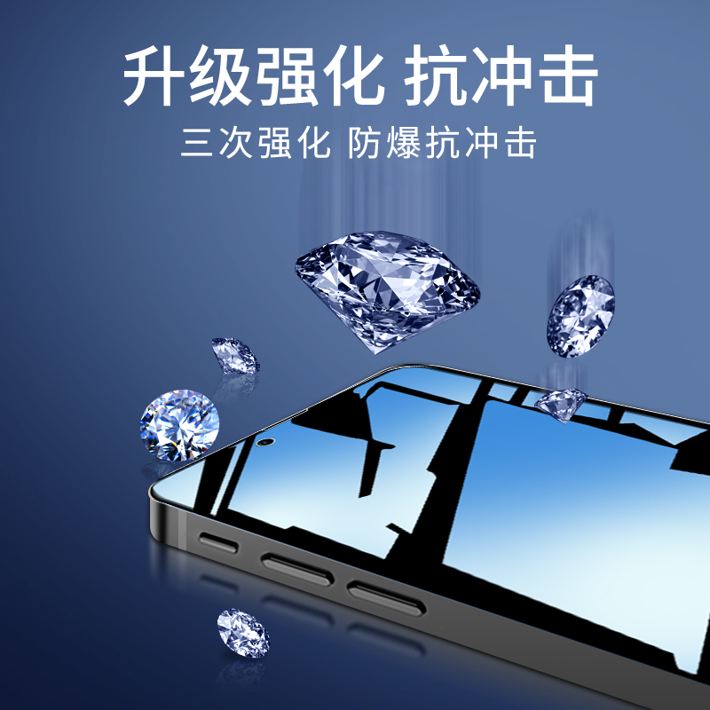 适用iPhone16Pro MAX钢化膜苹果16Pro高手膜超薄不挡屏全覆盖15promax手机膜全屏膜保护贴不断触屏幕贴膜 - 图2