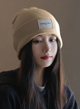 2025新款毛线帽女冬季韩版时尚百搭针织加厚保暖骑行显脸小帽子潮
