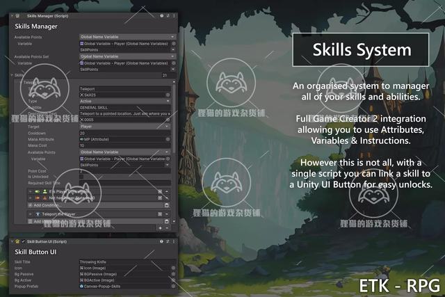 Unity Easy Template Kit - RPG 1.1.1 RPG game template framework