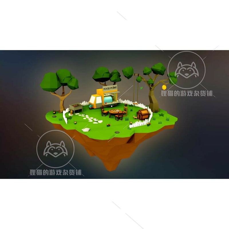 Unity Low Poly Floating Islands低模可爱浮岛包更新 1.0-图3