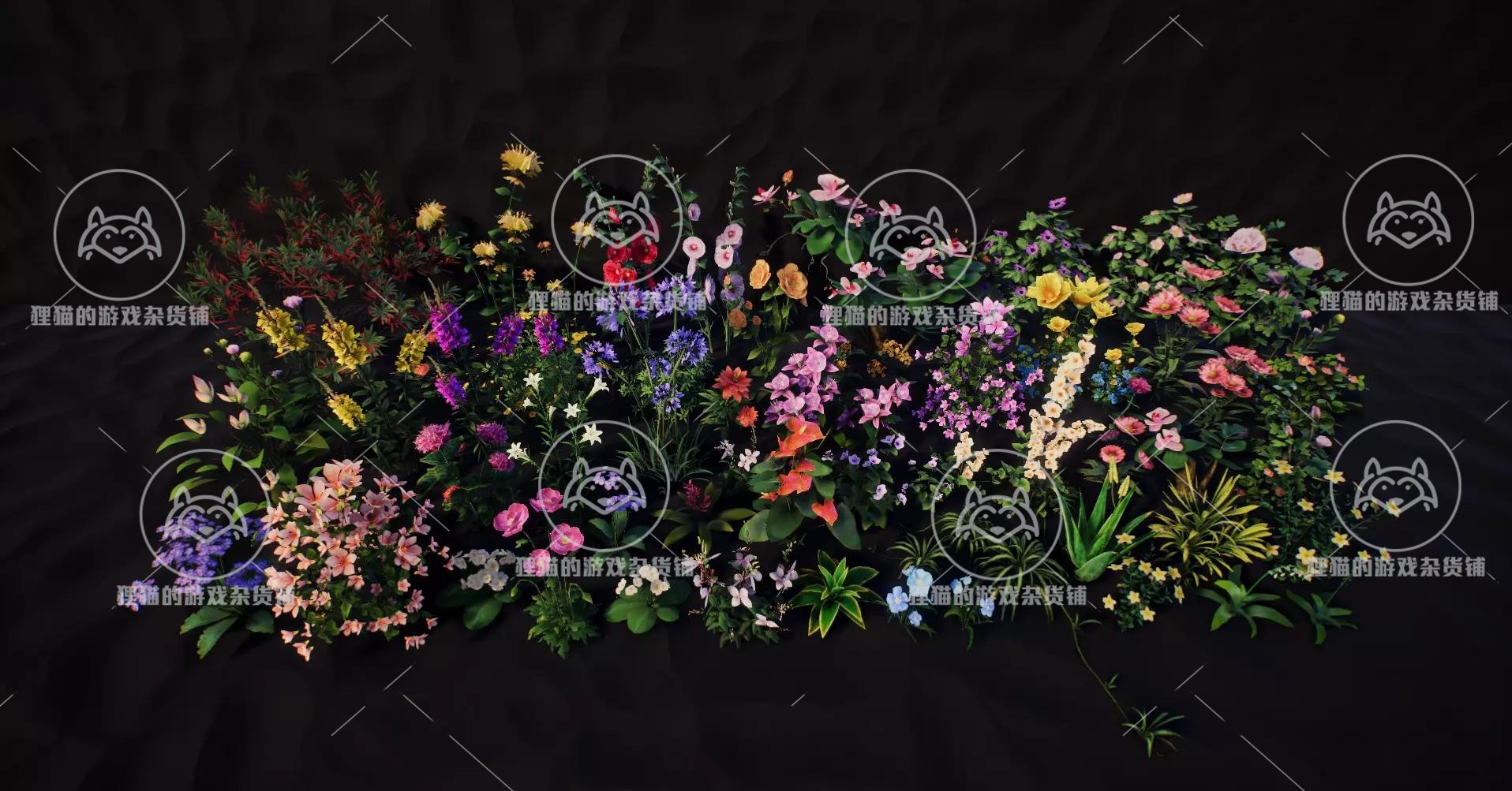 Unity PBR Flower 1.1.0包更新高质量花丛花朵鲜花模型-图0