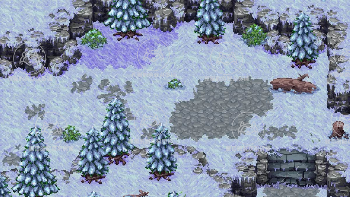 Itch.io RPG Worlds Snowy Lands 2.0 RPG世界2D雪景精灵图 - 图0