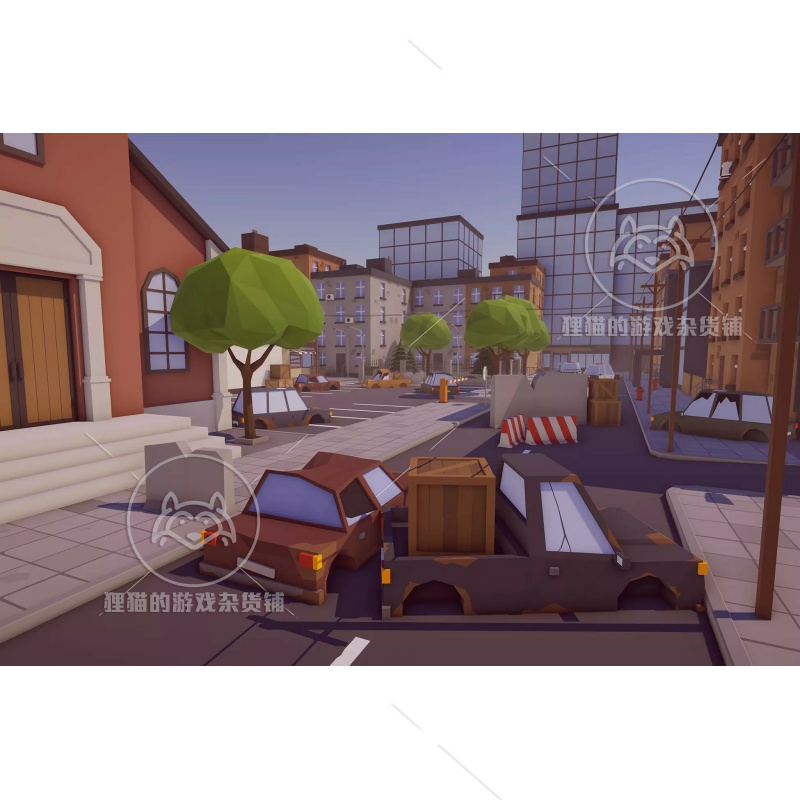 Unity Low Poly FPS Map Vol.1 1.02 包更 低模射击游戏城市场景 - 图1