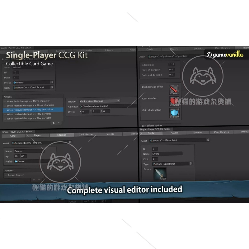 Unity Single-Player CCG Kit 单人卡牌游戏项目 含使用教程1.0.7 - 图3