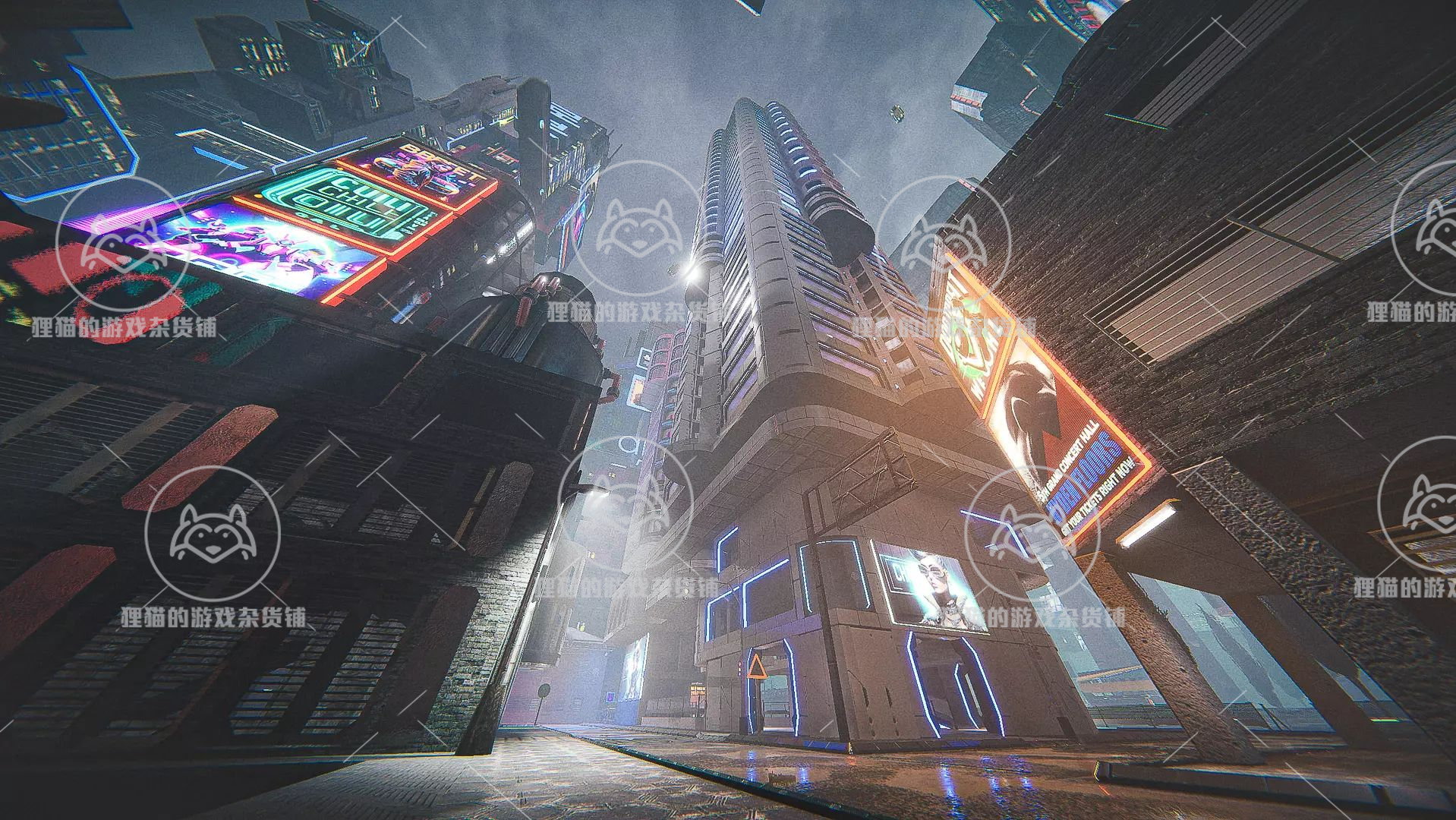 Unity SciFi Neon Buildings 1.0 包更新 科幻赛博朋克建筑场景 - 图3