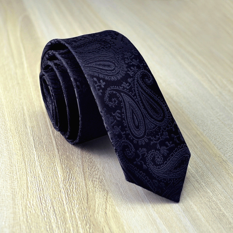 黑色领带男韩版窄版正装5/7cm黑色手打学生休闲职业免打结拉链式