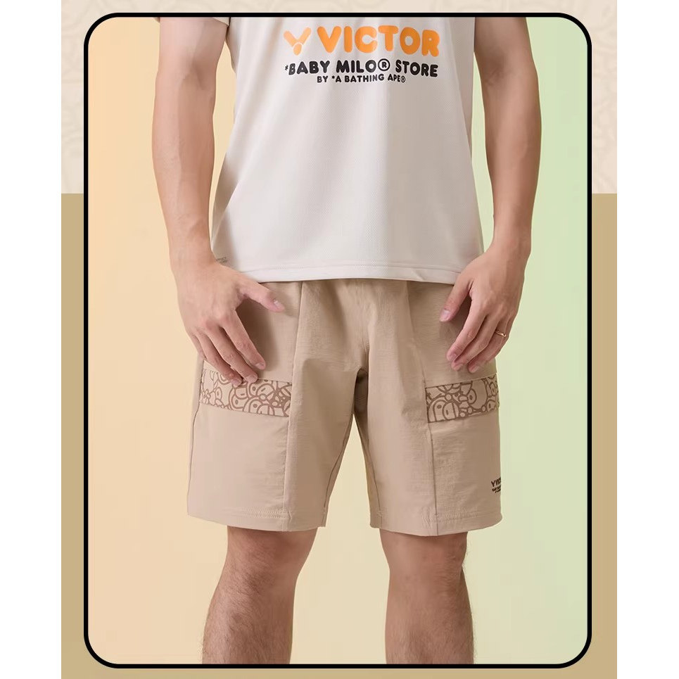 VICTOR胜利羽毛球服威克多BABY MILO联名系列男女运动短裤R-505BM,淘宝优惠券,粉丝福利购,淘宝优惠卷