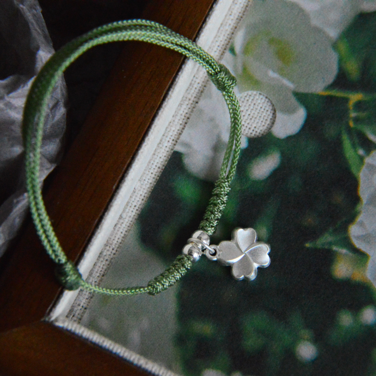 「Lucky四叶草」原创可爱百搭精致纯银925四叶草手绳手链学生闺蜜,淘宝优惠券,粉丝福利购,淘宝优惠卷