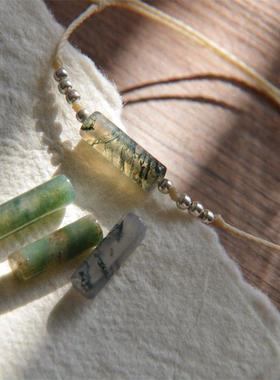 简约清新天然水草玛瑙手绳