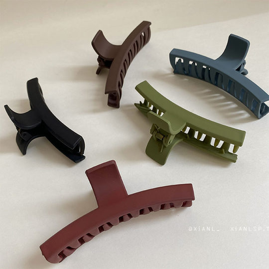 Koreanische Internet-Berühmtheit Morandi Farbe High-End-Haarnadel am Hinterkopf, Haarfänger, Haarnadel, großer Hai-Clip für Frauen