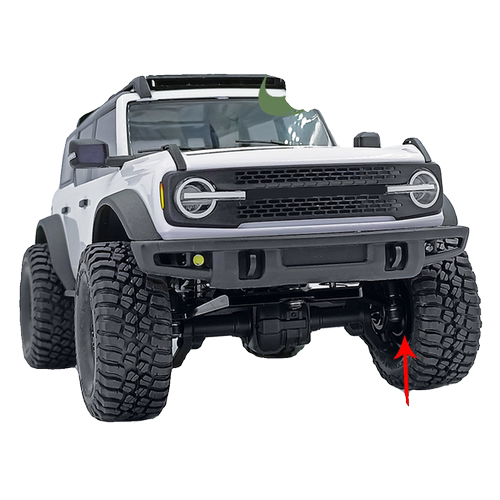 1/18仿真攀爬车 结合器TRX4-M黄铜配重六角结合器改装升级配件 - 图3