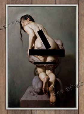虔诚-隐藏 男女拥抱画欧式古典装饰画世界名画《Pieta Occulta》