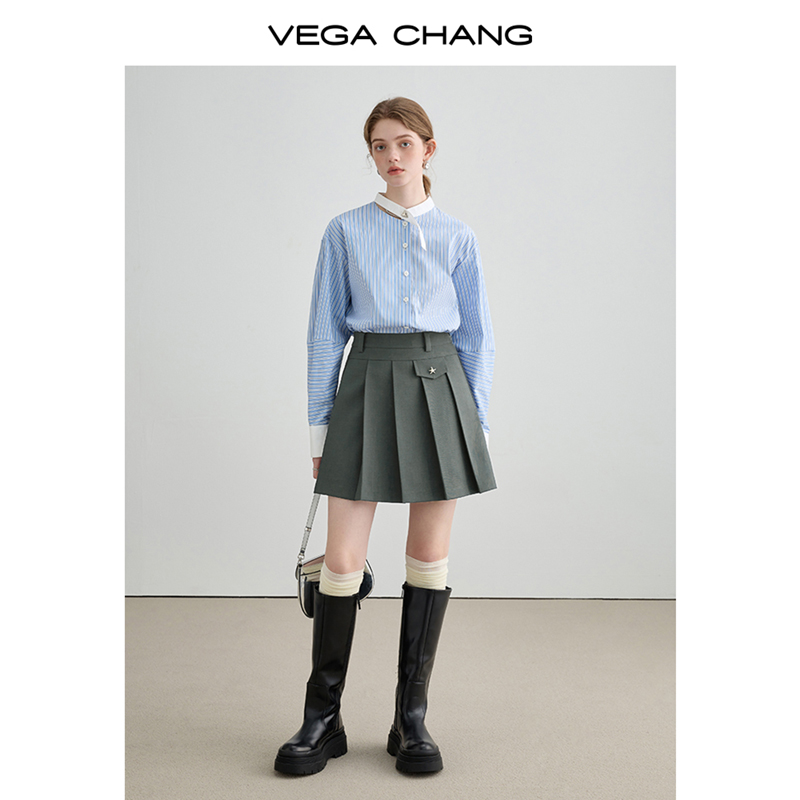 8.16上新【少女梦工厂】单菁致可爱条纹衬衫