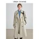 VEGA CHANG Windbreaker Women's Mid length New Korean Waistband Fashion Coat