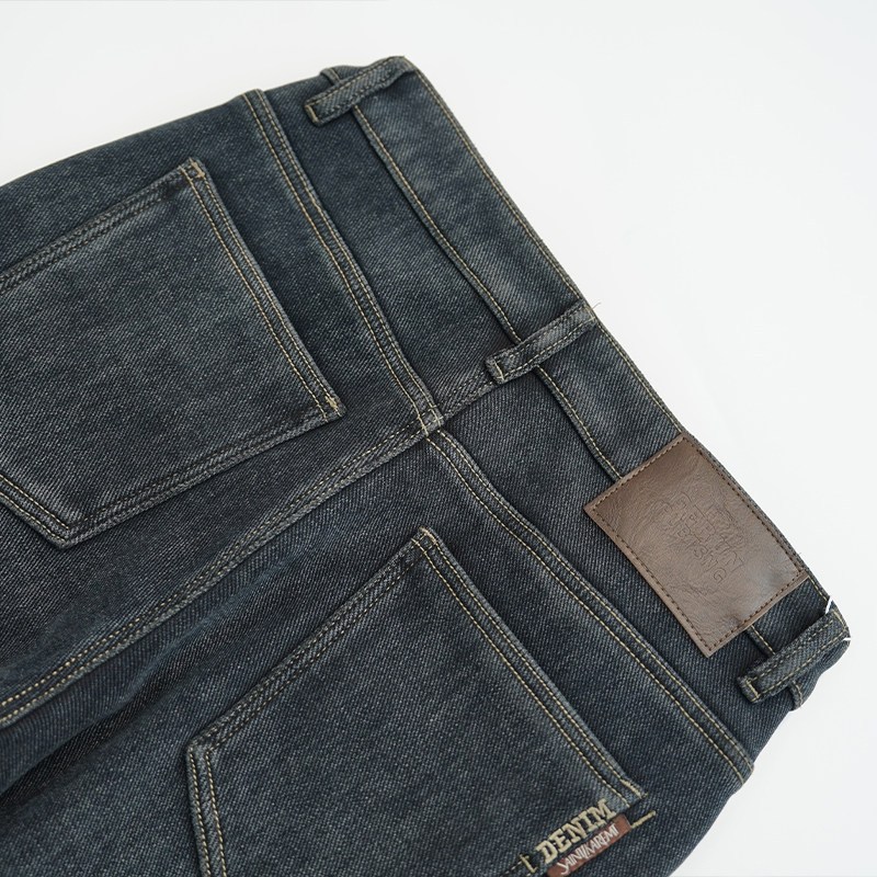 牛仔裤男士冬季新款修身小脚痞帅潮牌轻奢加绒保暖直筒休闲长裤子,淘宝优惠券,粉丝福利购,淘宝优惠卷