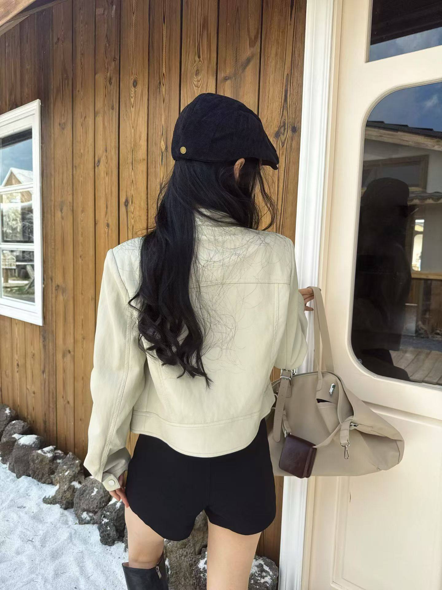 2026春秋新品韩版时尚洋气皮衣外套女百搭显瘦皮草外套女装上衣潮,淘宝优惠券,粉丝福利购,淘宝优惠卷