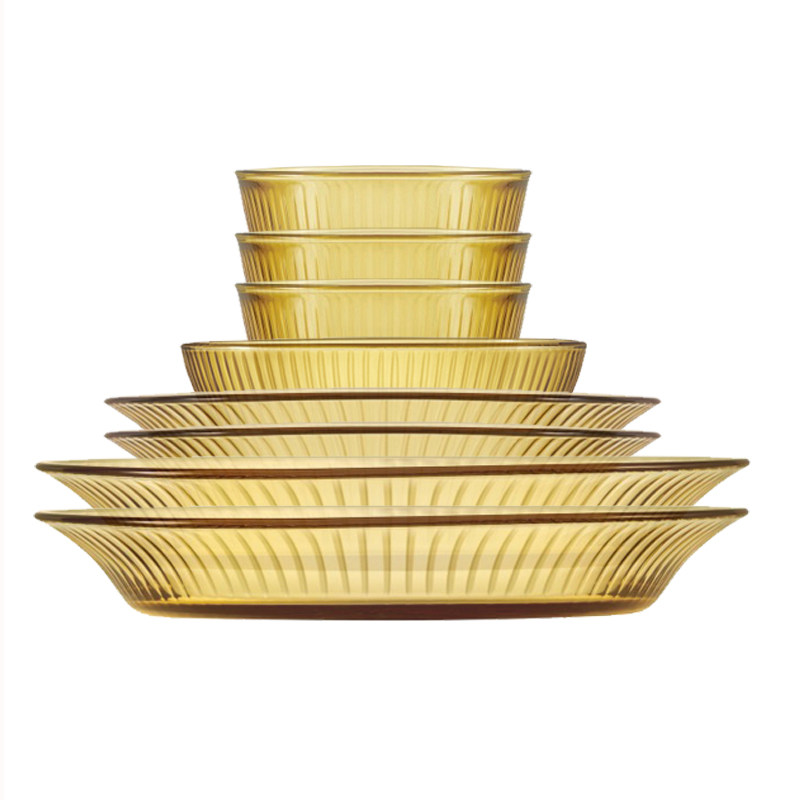 美国康宁玻璃餐具琥珀色碗鱼盘家用钢化玻璃碗耐高温泡面碗沙拉盘,淘宝优惠券,粉丝福利购,淘宝优惠卷