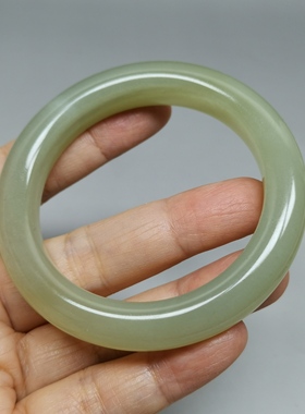 天然和田玉晴水手镯56mm圈口